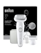Braun Епилатор Silk-epil 9 9-030 3D Flex 360° - Wet & Dry - Smart Touch - - Бял/Сребрист