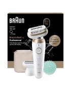 Braun Епилатор Silk-epil 9 9-030 3D Flex 360° - Wet & Dry - Smart Touch - - Бял/Златист