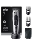 Braun Машинка за подстригване Series 7 HC7590 - + 5 акс за постригв - остро острие - 17 настр за дълж - закл на последните настр - Автоном. 50 мин - Водоуст ...