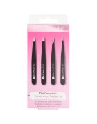 Brushworks Комплект 4 пинсети Черен