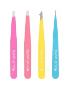 Brushworks Комплект 4 пинсети Neon