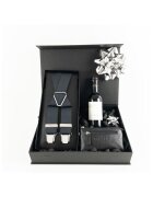 Bugatti Мъжки подаръчен комплект - 421277 - Blue Box - презрамки - портфейл от естествена кожа - син