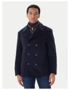 Bugatti Мъжко палто тъмносиньо - вълна