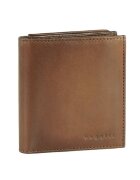 Bugatti Вертикален кожен портфейл Domus 8CC - RFID - Естествена кожа - Коняк