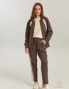 Bumbacel 100% COTTON Дамски анцуг с цип и качулка от памук Кафяв