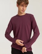 Bumbacel 100% COTTON Мъжка тениска с дълъг ръкав едноцветна без качулка памучна
