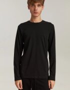 Bumbacel 100% COTTON Мъжка тениска с дълъг ръкав едноцветна без качулка памучна