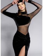 Cactus the Brand Боди с полупрозрачни зони
