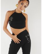 Cactus the Brand Къс рипсен топ с бродерии