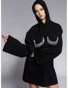 Cactus the Brand Рокля с качулка и декоративни камъни