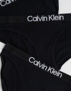 CALVIN KLEIN Бикини с еластична талия с лого - 3 чифта Черен