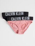 CALVIN KLEIN Бикини с лого - 2 чифта Черен/Розово