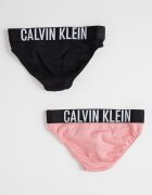 CALVIN KLEIN Бикини с лого - 2 чифта Черен/Розово