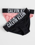 CALVIN KLEIN Бикини с лого - 2 чифта Черен/Розово