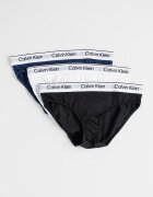 CALVIN KLEIN Бикини с лого - 3 чифта Бял/Черен/Тъмносин