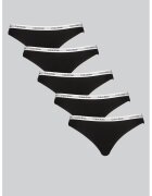 CALVIN KLEIN Бикини с лого - 5 чифта - Бял/Черен