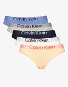 CALVIN KLEIN Бикини с лого - 5 чифта Бял/Розова сьомга/Син