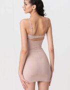 CALVIN KLEIN Боди с оформящ ефект и отделящи се презрамки Тъмнобежово