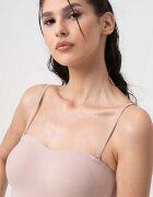 CALVIN KLEIN Боди с оформящ ефект и отделящи се презрамки Тъмнобежово