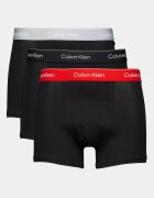 CALVIN KLEIN Боксерки с памук - 3 чифта Червен/Черен/Сив