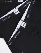 CALVIN KLEIN Боксерки с контрастна талия 3 чифта Черен