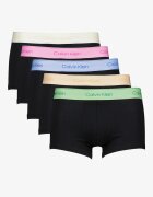 CALVIN KLEIN Боксерки с контрастно лого 5 чифта Избеляло черно