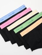 CALVIN KLEIN Боксерки с контрастно лого 5 чифта Избеляло черно