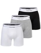 CALVIN KLEIN Боксерки с лого - 3 чифта Бял/Черен/Сив