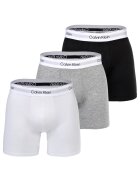 CALVIN KLEIN Боксерки с лого - 3 чифта - Бял/Черен/Сив