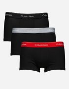 CALVIN KLEIN Боксерки с лого - 3 чифта Черен/Аленочервен