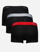 CALVIN KLEIN Боксерки с лого - 3 чифта Черен/Аленочервен