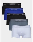 CALVIN KLEIN Боксерки с лого - 5 чифта - Черен/Светлосин/Tъмносив