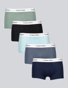 CALVIN KLEIN Боксерки с лого - 5 чифта Сив/Антрацитно черно/Син