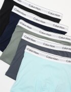 CALVIN KLEIN Боксерки с лого - 5 чифта Сив/Зелени аспержи/Антрацитно черно