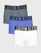 CALVIN KLEIN Боксерки с лого на талията - 3 чифта Бял/Син/Tъмносив