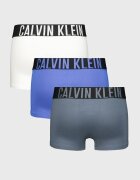 CALVIN KLEIN Боксерки с лого на талията - 3 чифта Бял/Син/Tъмносив