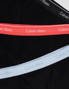CALVIN KLEIN Боксерки с лого на талията - 3 чифта Черен/Корал/Светлосин