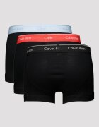 CALVIN KLEIN Боксерки с лого на талията - 3 чифта Черен/Корал/Светлосин