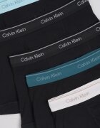 CALVIN KLEIN Боксерки с лого на талията - 5 чифта Антрацитно черно
