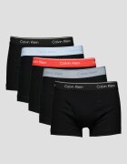 CALVIN KLEIN Боксерки с лого на талията - 5 чифта Черен/Светло сив/Корал/Небесносин