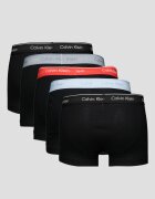 CALVIN KLEIN Боксерки с лого на талията - 5 чифта Черен/Светло сив/Корал/Небесносин