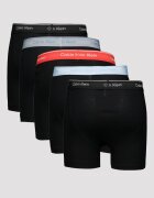 CALVIN KLEIN Боксерки с лого на талията - 5 чифта Черен/Светло сив/Лавандула
