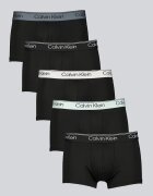 CALVIN KLEIN Боксерки с ниска талия и лого 5 чифта Черен