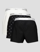 CALVIN KLEIN Боксерки с памук - 3 чифта Черен/Бял