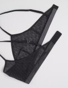 CALVIN KLEIN Бюстие с лого Черен