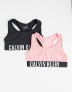 CALVIN KLEIN Бюстиета с лого- 2 броя Черен/Розова сьомга