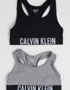 CALVIN KLEIN Бюстиета с лого- 2 броя Черен/Сив меланж