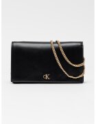 CALVIN KLEIN Чанта Mini от еко кожа с презрамка с верижка - Черен