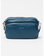 CALVIN KLEIN Чанта от еко кожа Raised Camera - Петролно синьо