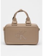 CALVIN KLEIN Чанта през рамо Bauletto с релефен монограм